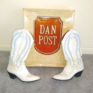 DAN POST BOOTS, white, comfort, quality- Cowgirl!